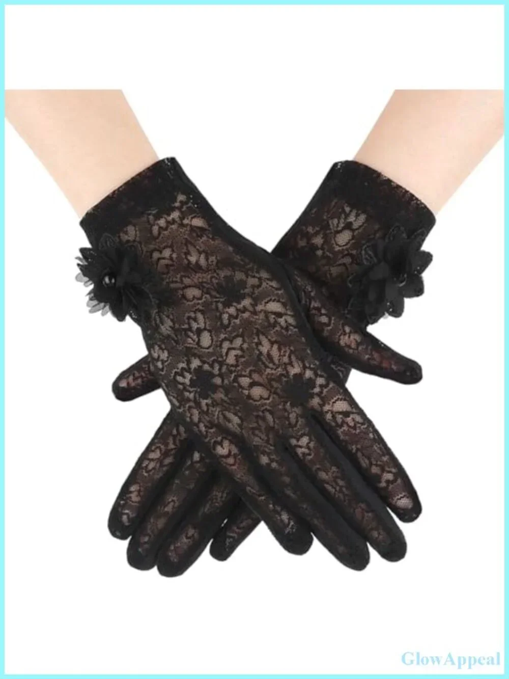 Set of 5 Women's Accessories: Lace Gloves, Feather Hat, Veil for Tea Parties &